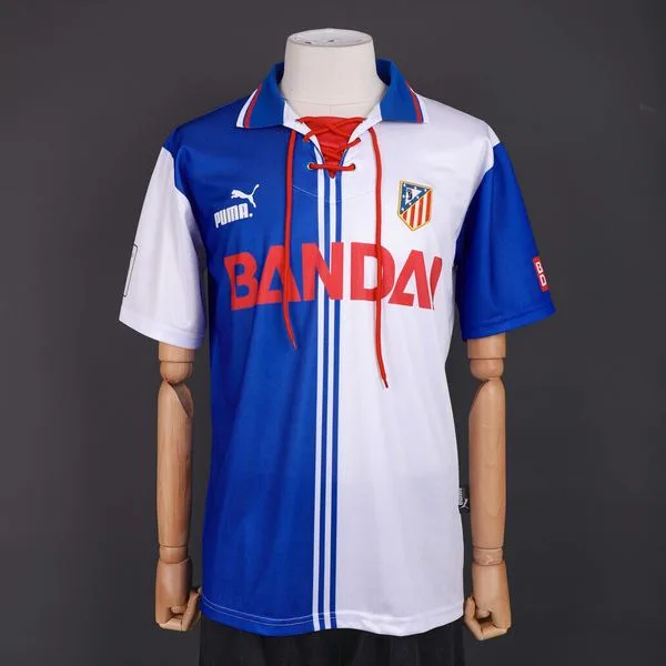 Camiseta de fútbol Atlético Madrid 1996/97 VISITANTE MANGA CORTA VERSION FAN